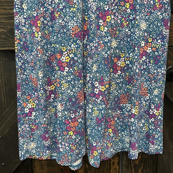 Lands End Floral Midi Dress M Tall Sheath Knot Front Sleeves Cottagecore Boho - Picture 10 of 13